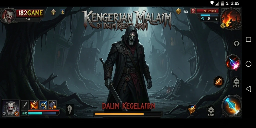Tampilan gameplay 182GAME yang penuh kengerian dan teka-teki menantang.