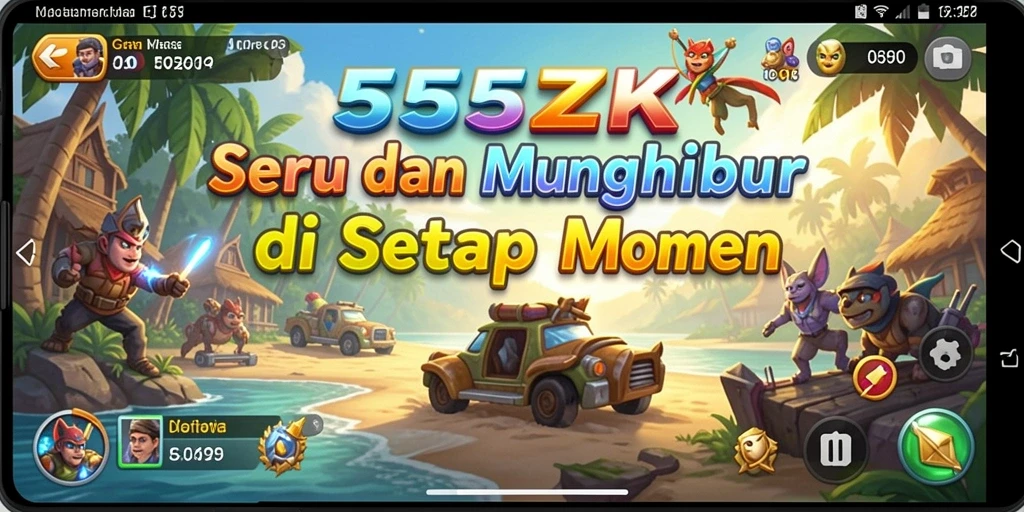 Tangkapan layar memperlihatkan serunya gameplay 555ZK yang mengasyikkan.