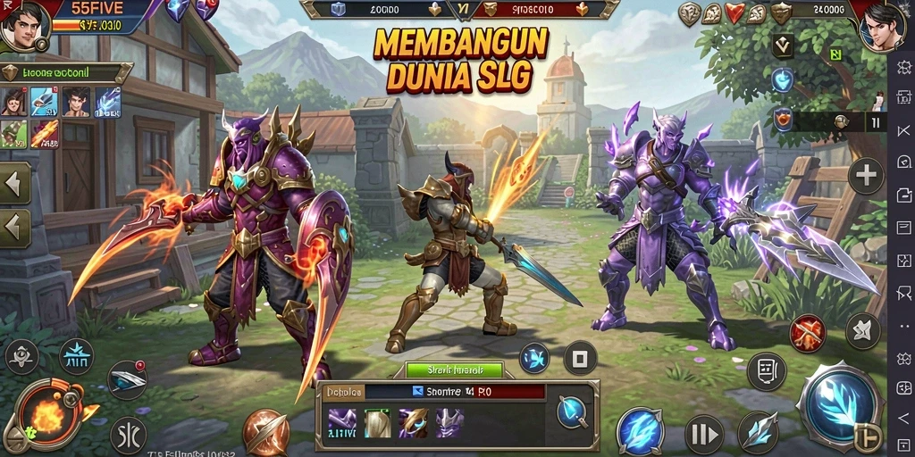 Tampilan gameplay menarik dari 55FIVE di dunia SLG.