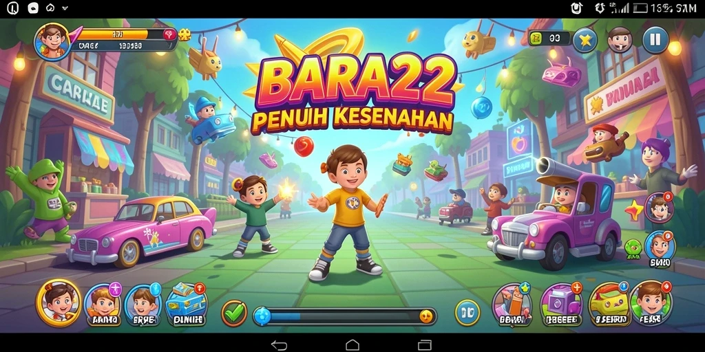 Screenshot gameplay BARA22 menampilkan aksi seru dalam permainan arcade.