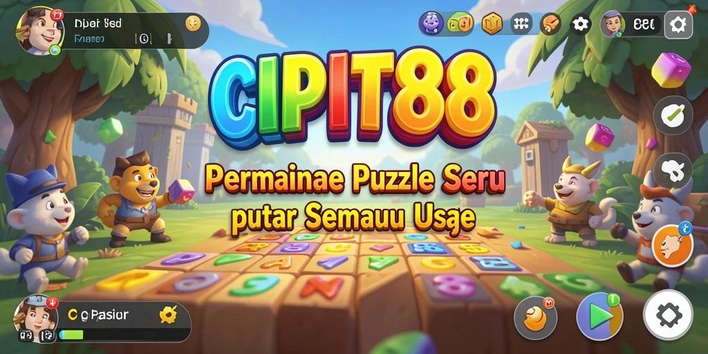 Tampilan gameplay seru dari permainan Puzzle CIPIT88.