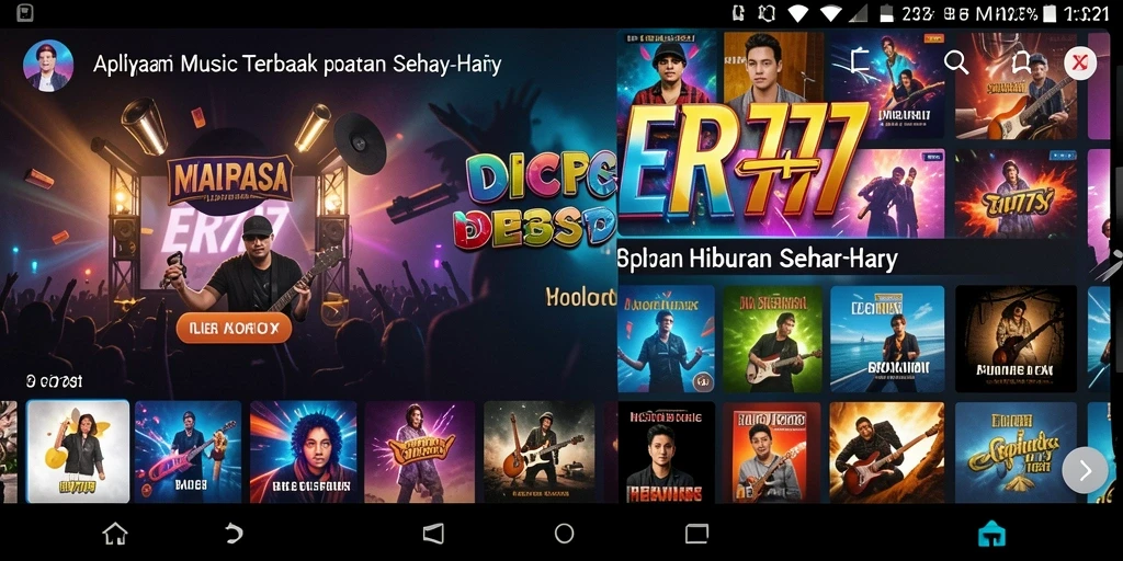 Screenshot gameplay ER777 menampilkan pengalaman bermain musik yang seru.