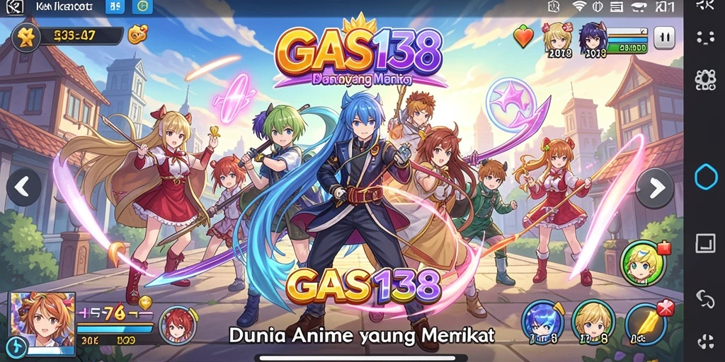 Tangkapan layar utama GAS138 menampilkan aksi seru dalam dunia anime.