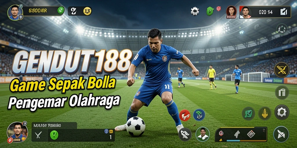 Tampilan gameplay menarik dalam GENDUT188 dengan aksi sepak bola yang mendebarkan.