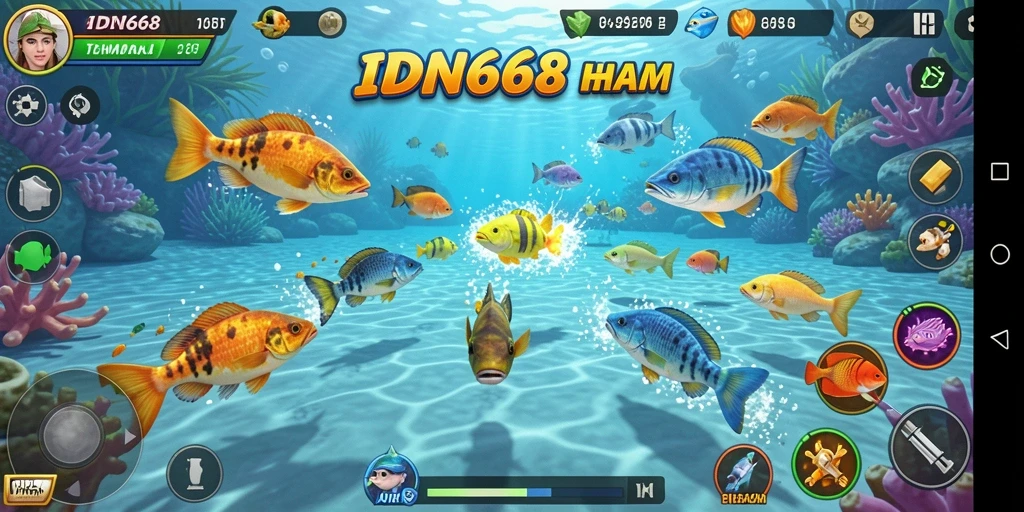 Screenshot permainan Tembak Ikan yang seru di IDN668.