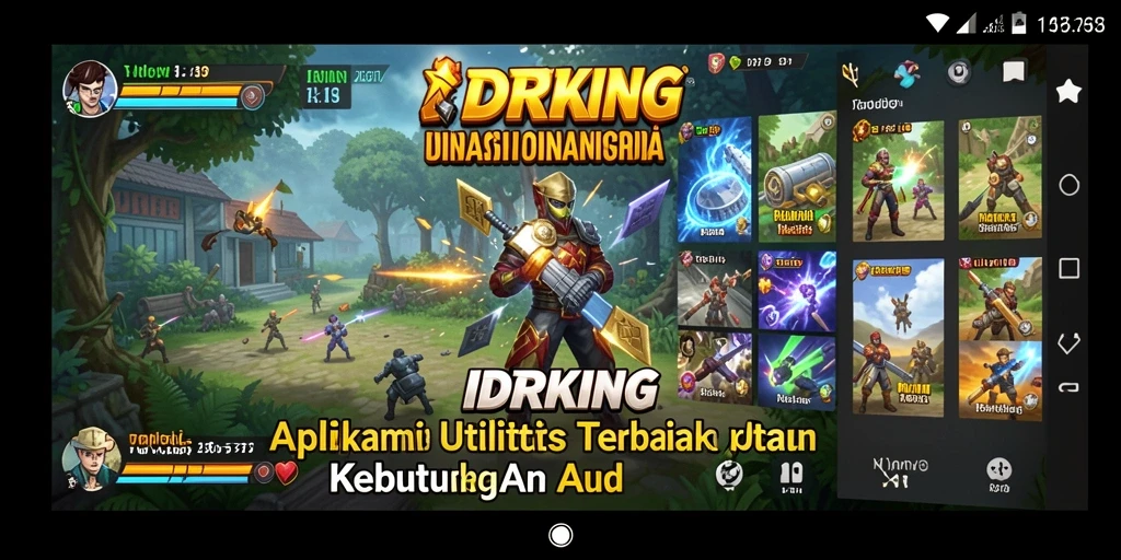 Screenshot IDRKING menunjukkan antarmuka yang bersih dan fitur utilitas yang beragam.