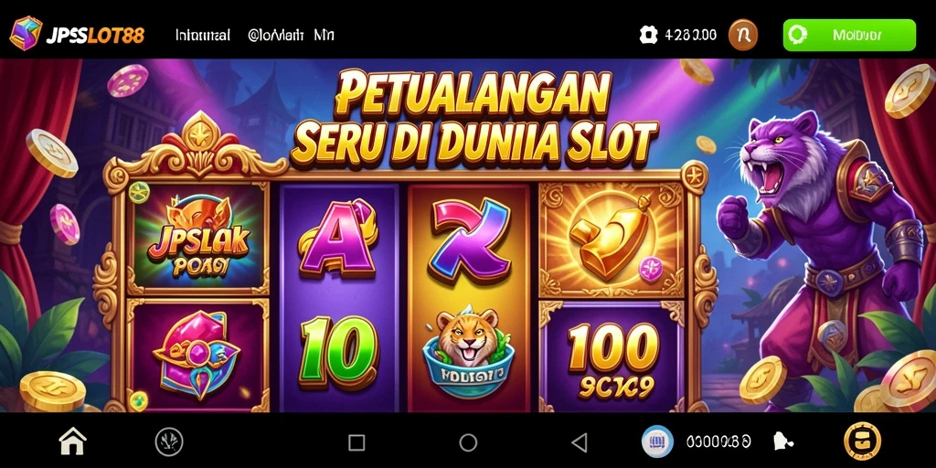 Tampilan utama gameplay JPSLOT88 yang penuh dengan petualangan dan keseruan.