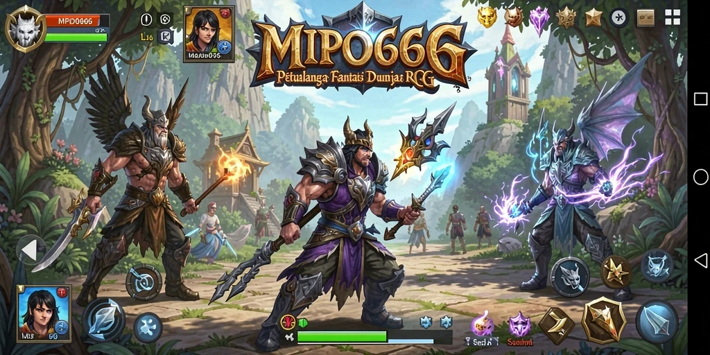 Tampilan dalam permainan RPG yang epik di MPO666.