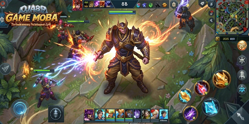 Menampilkan gameplay seru dan strategi tim di OJA89.