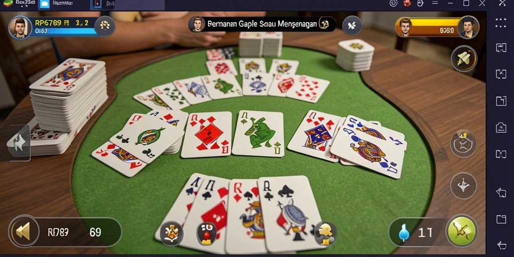 Tampilan menarik dari gameplay Gaple di RP6789.