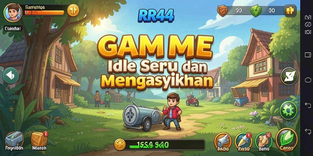 Tampilan gameplay RR44 yang menarik dalam genre Idle.