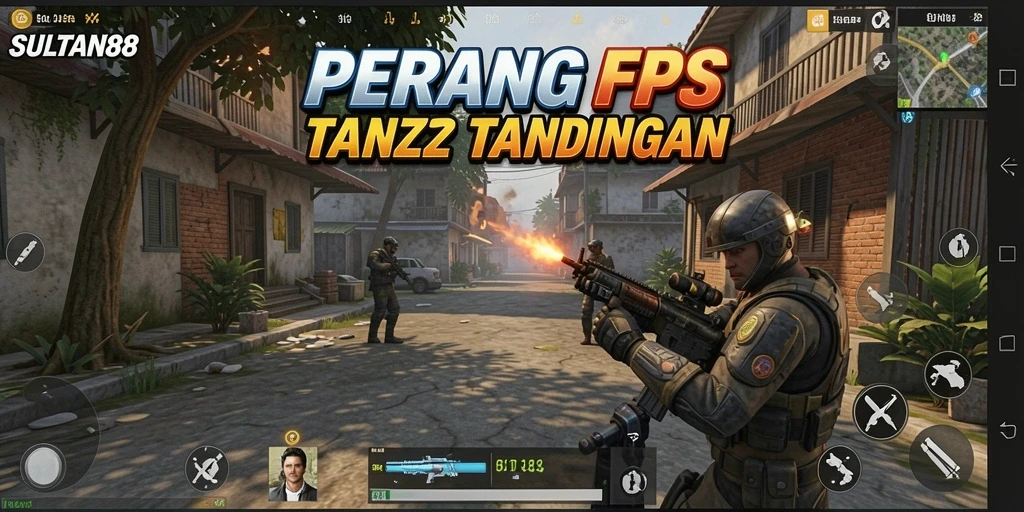 Tangkapan layar menampilkan aksi intens dalam game FPS SULTAN88.