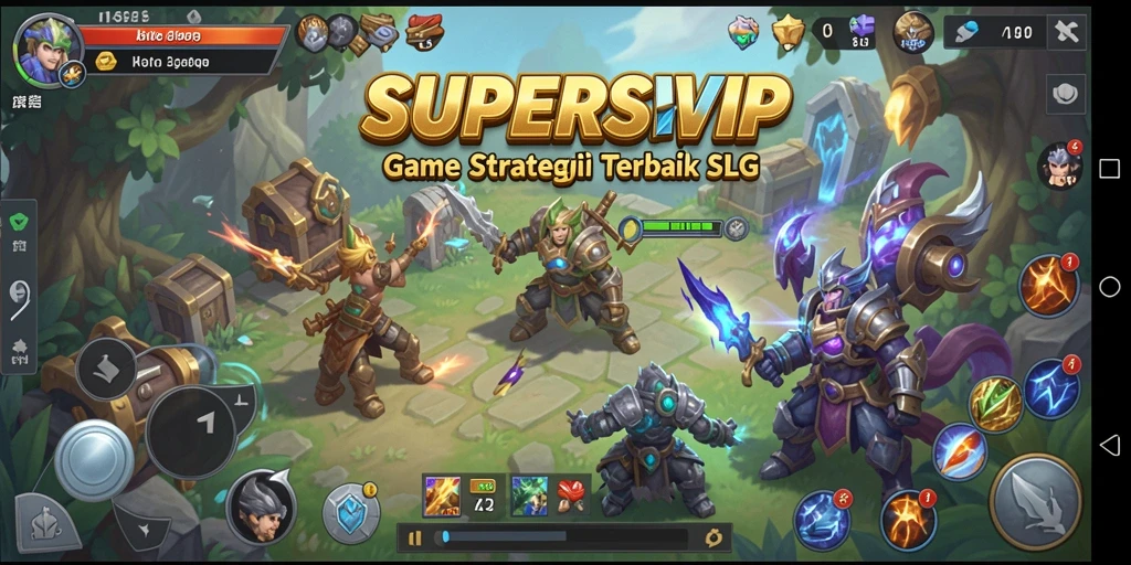 Tampilan gameplay mendebarkan dalam SUPERSVIP dengan strategi yang dinamis.
