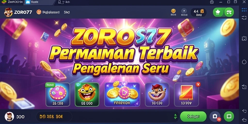 Tampilan permainan slot ZORO77 yang mendebarkan.